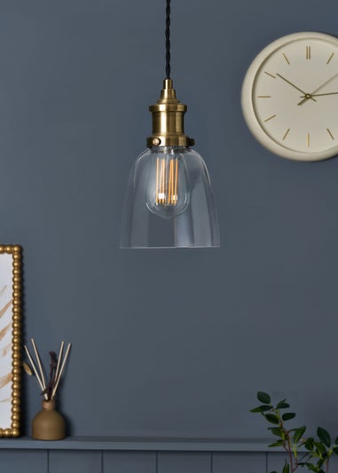 Inlight Warehouse 1 Light Diner Pendant (75cm x 6cm x 36cm)