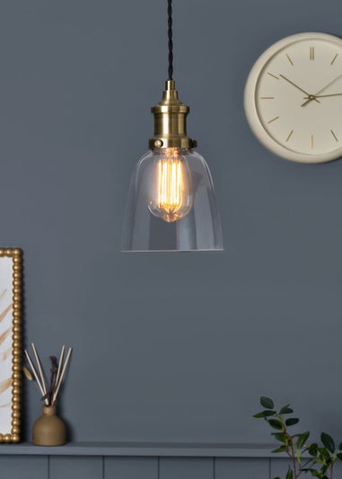 Inlight Warehouse 1 Light Diner Pendant (75cm x 6cm x 36cm)