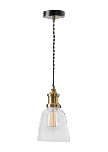 Inlight Warehouse 1 Light Diner Pendant (75cm x 6cm x 36cm)