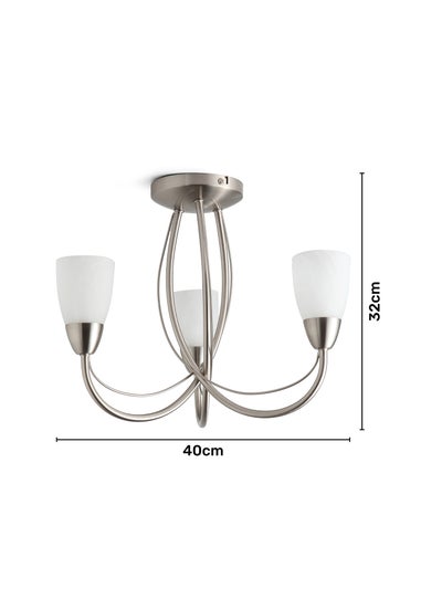 Inlight Prado 3 Light Ceiling Light (36cm x 44cm x 44cm)