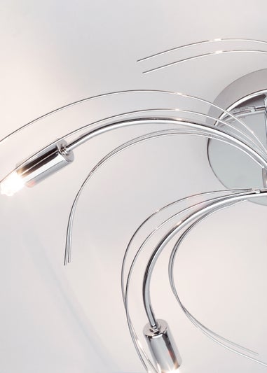 Vector 10 Light Semi Flush Ceiling Light (75cm x 75cm x 10cm)