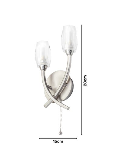 Inlight Padua 2 Light Wall Light (28cm x 13cm x 7cm)