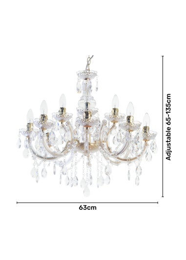 Inlight Charlotte 12 Light Chandelier (135cm x 63cm x 63cm)