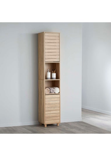 Lloyd Pascal Castleton Oak Effect Tallboy Natural (170.5cm x 31.5cm x 30cm)