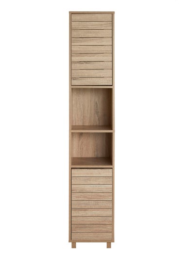 Lloyd Pascal Castleton Oak Effect Tallboy Natural (170.5cm x 31.5cm x 30cm)