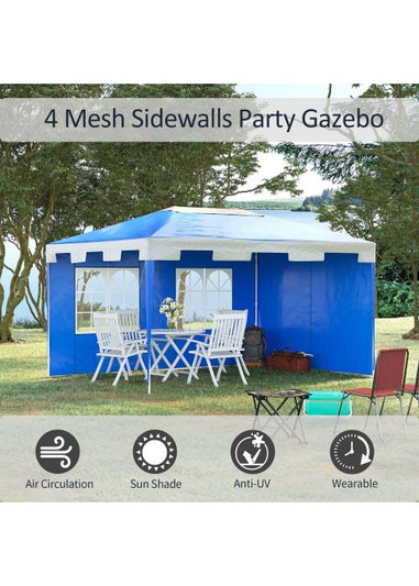Outsunny 3 x 4 m Garden Gazebo Marquee Party Tent