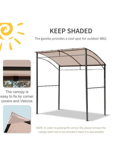 Outsunny Beige Garden Gazebo Tent (2m x 1.5m x 2m)