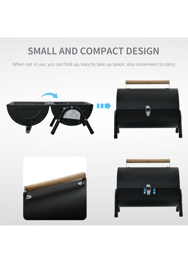 Outsunny Portable Double Sided Barbecue Grill (42cm x 26cm x 42cm)