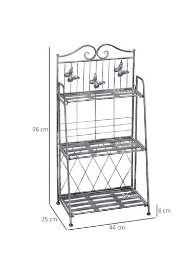 Outsunny Freestanding 3-Tier Garden Plant Stand