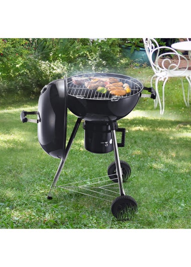 Outsunny Portable Charcoal Barbecue Grill (50cm x 63cm x 94cm)