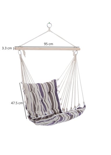 Outsunny Outdoor Hammock Swing Seat with Soft Padded Seat & Backrest