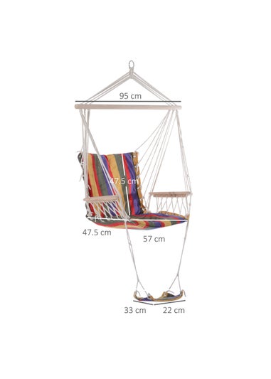 Outsunny Rope Hammock Swing Seat (57cm x 47.5cm)