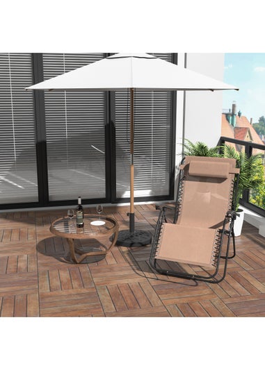 Outsunny Zero Gravity Outdoor Chair (90cm x 65cm x 110cm)
