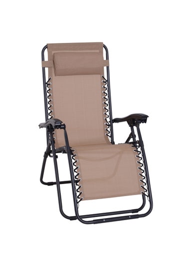 Outsunny Zero Gravity Outdoor Chair (90cm x 65cm x 110cm)