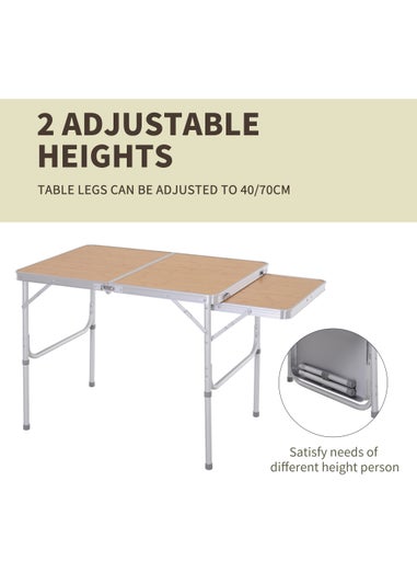 Outsunny Portable Expanding Aluminium Picnic Table (90x70cm)