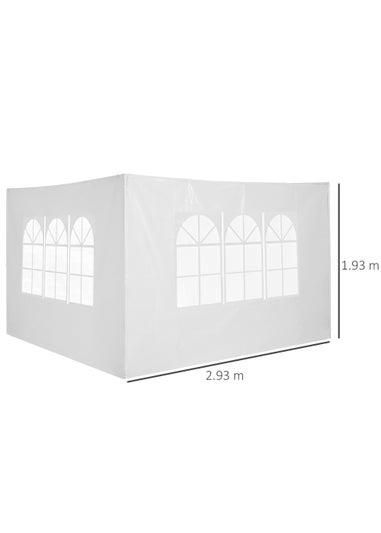 Outsunny 3m Canopy Gazebo Replacement Side Wall Panel (300cm x 200cm)