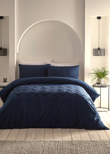 Appletree Boutique Chevron Tuft 100% Cotton Duvet Cover