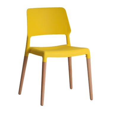 LPD Furniture Set of 2 Riva Chairs Yellow  (810x540x550mm)