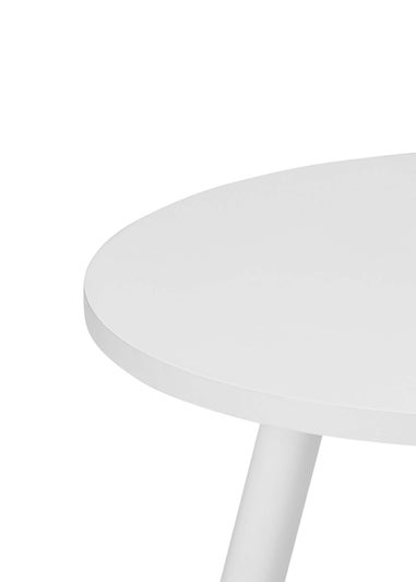 LPD Furniture Costa Side Table White (450x400x400mm)