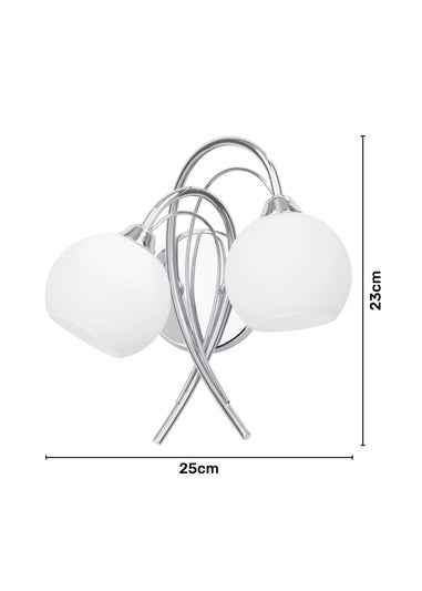 BHS Soni 2 Bulb Wall Light (23cm x 25cm x 20cm)