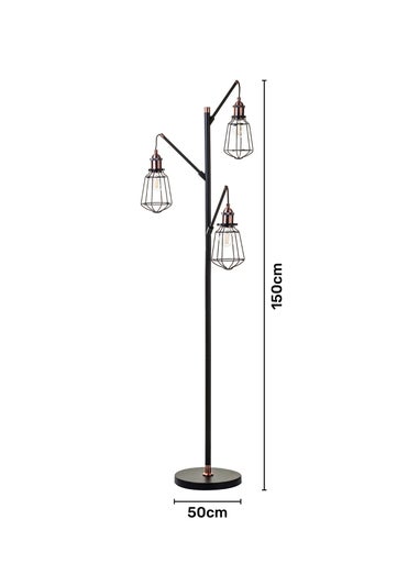 Inlight Callisto Caged Floor Lamp (150cm x 53cm x 53cm)