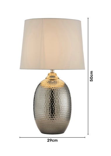 Inlight Hammered Metallic Table Lamp (49cm x 29cm)