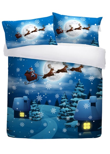 Bedlam Christmas Kids Santa Glow In The Dark Duvet Cover