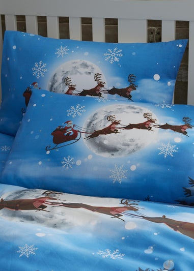 Bedlam Christmas Kids Santa Glow In The Dark Duvet Cover