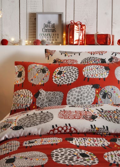 Fusion Christmas Dotty Sheep Duvet Cover