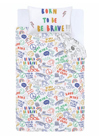 Born To Born To Be Brave Organic Cotton Duvet Cover