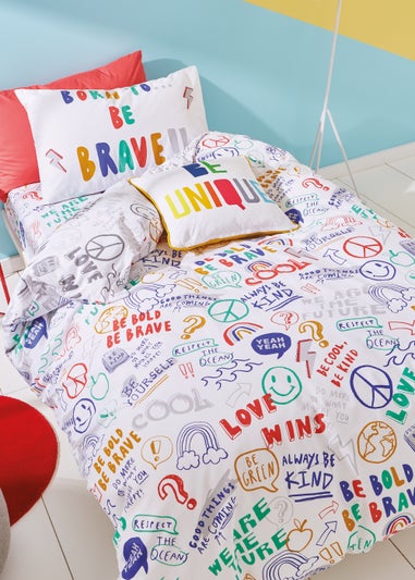 Born To Born To Be Brave Organic Cotton Duvet Cover