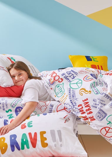 Born To Born To Be Brave Organic Cotton Duvet Cover