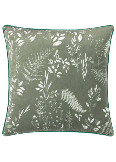 furn. Botanic Printed Velvet Cushion (50cm x 50cm x 8cm)