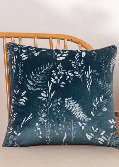 furn. Botanic Printed Velvet Cushion (50cm x 50cm x 8cm)