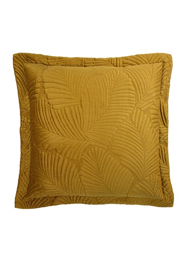 Paoletti Palmeria Quilted Velvet Cushion (60cm x 60cm x 8cm)