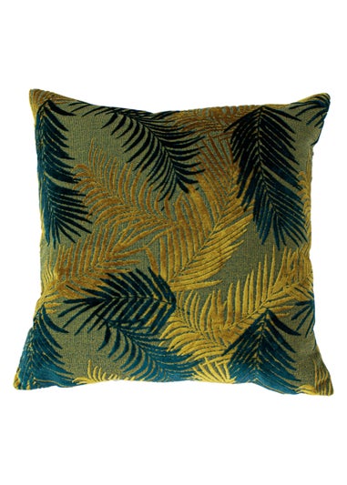 Paoletti Floral Velvet Jacquard Cushion (50cm x 50cm x 8cm)