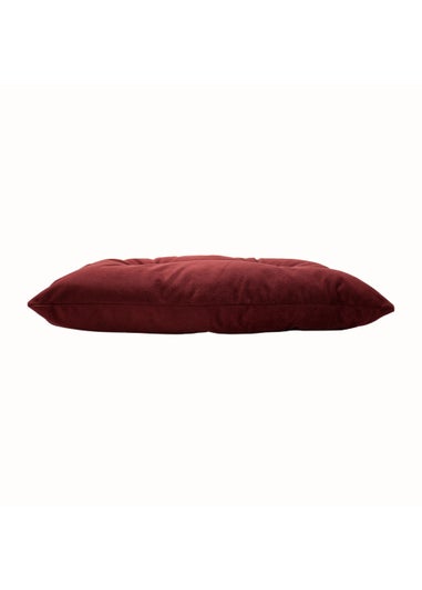 Paoletti Panther Button Velvet Cushion (30cm x 50cm x 8cm)