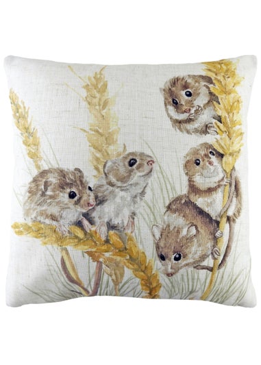 Evans Lichfield Woodland Field Mice Cushion (43cm x 43cm x 8cm)