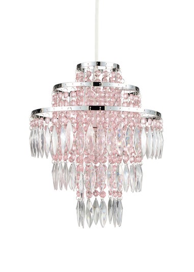 Glow Pink Jewelled Easy Fit Light Shade (37cm x 32cm)