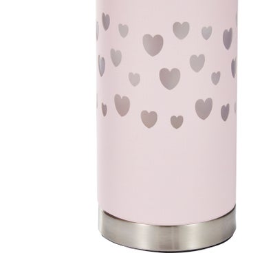 Glow Hearts Pink Table Lamp (26cm x 12cm)