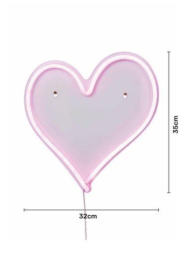 Glow Heart Neon Wall Light (35cm x 32cm)