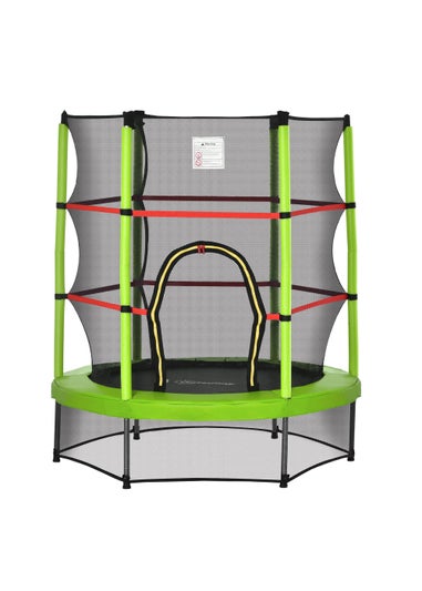 HOMCOM Trampoline with Safety Enclosure Net (140cm x 160cm)