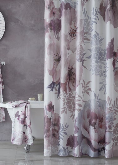Catherine Lansfield Dramatic Floral Shower Curtain