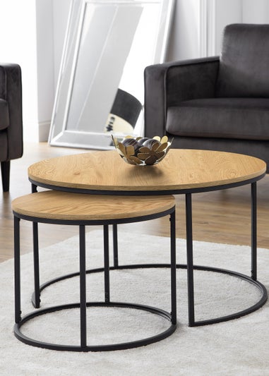 Julian Bowen Bellini Round Nesting Coffee Table (50 x 80 x 80 cm)