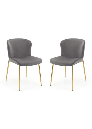 Julian Bowen Set Of 2 Harper Dining Chairs (81 x 60 x 49 cm)