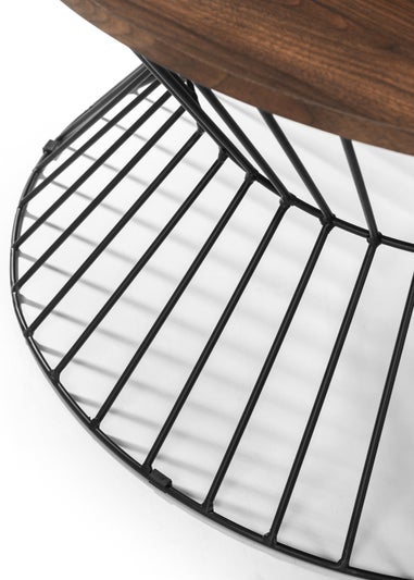 Julian Bowen Jersey Round Wire Coffee Table (40 x 80 x 80 cm)