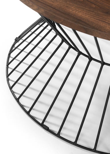 Julian Bowen Jersey Round Wire Coffee Table (40 x 80 x 80 cm)