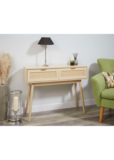 Lloyd Pascal Abbey Rattan Console Table (75cm x 100cm x 30cm)