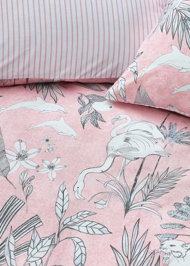 furn. Colony Palm Botanical Reversible Duvet Cover Set