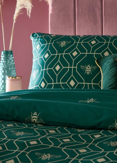 furn. Bee Deco Geometric Duvet Cover Set